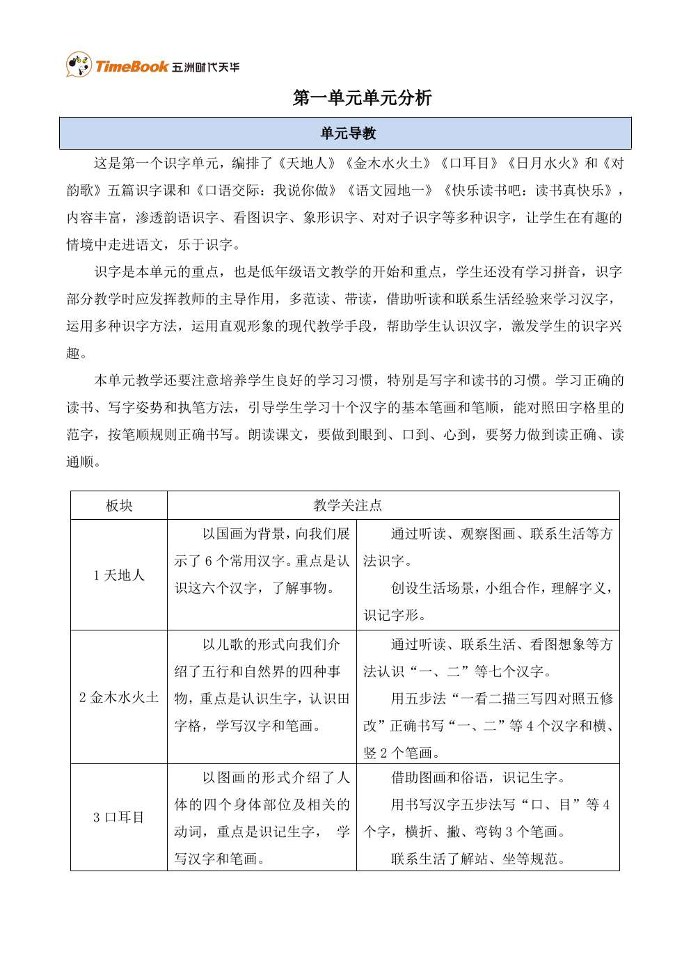 第一单元单元分析